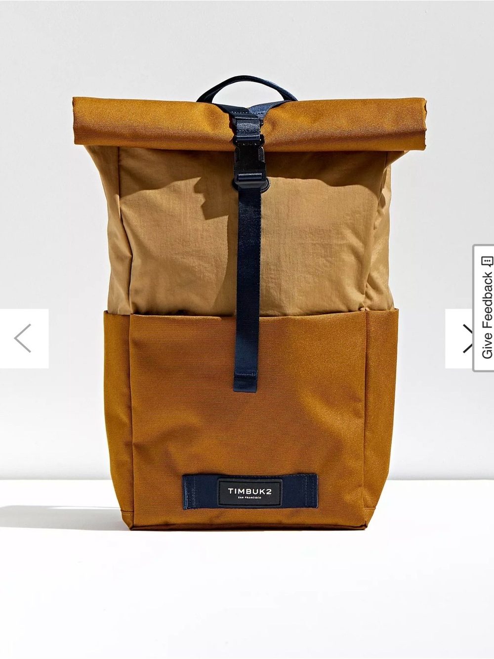 Timbuk2 Mustard Yellow Rolltop Backpack Commuter Laptop Travel Bag